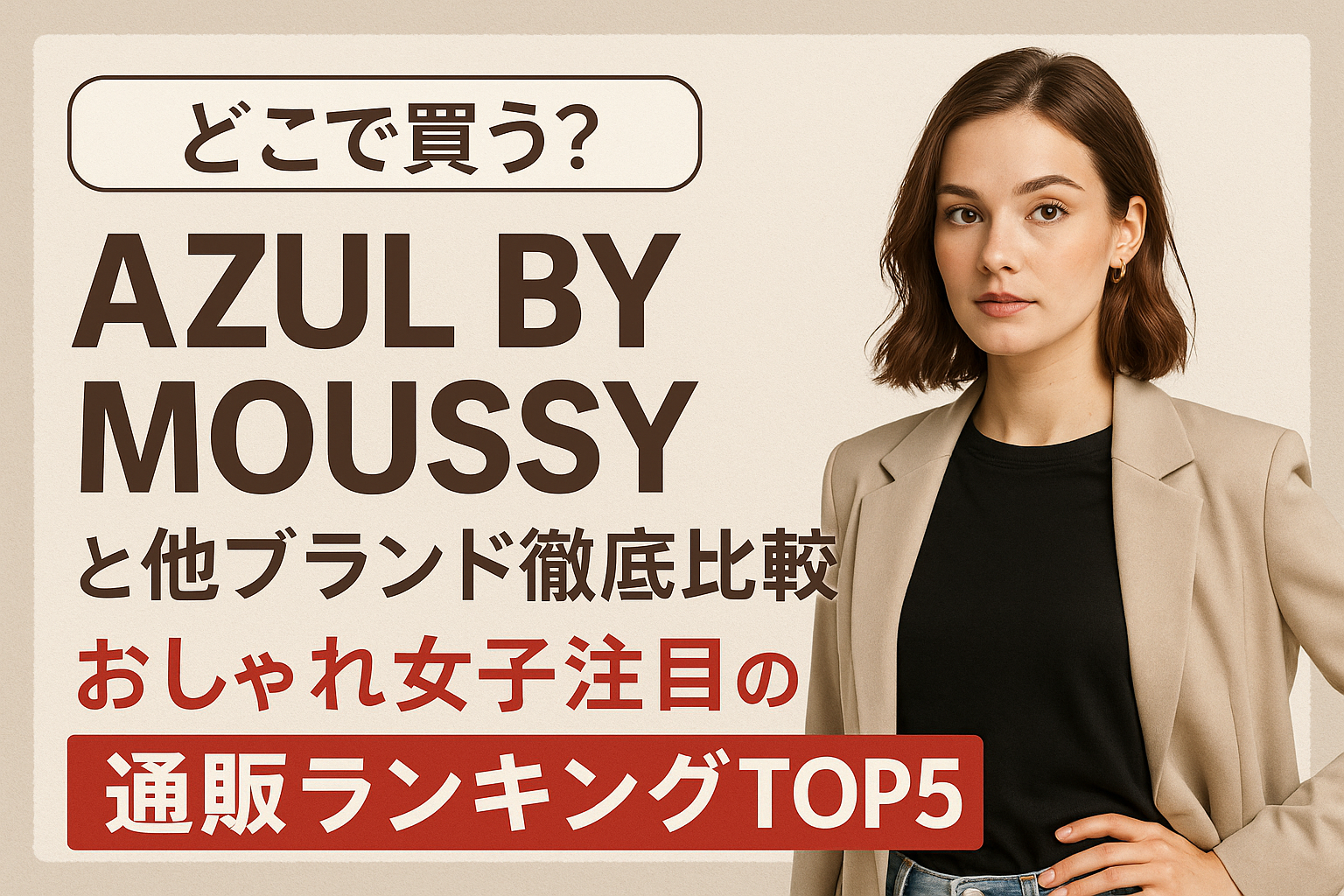 【どこで買う？】AZUL BY MOUSSYと他ブランド徹底比較｜おしゃれ女子注目の通販ランキングTOP5